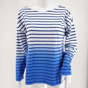 Vineyard Vines Blue Ombre Striped Long Sleeve M